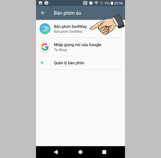 Chọn bàn phímChọn bàn phím